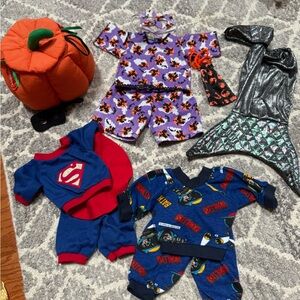 Pumpkin, Superhero, Mermaid doll Costume Sets